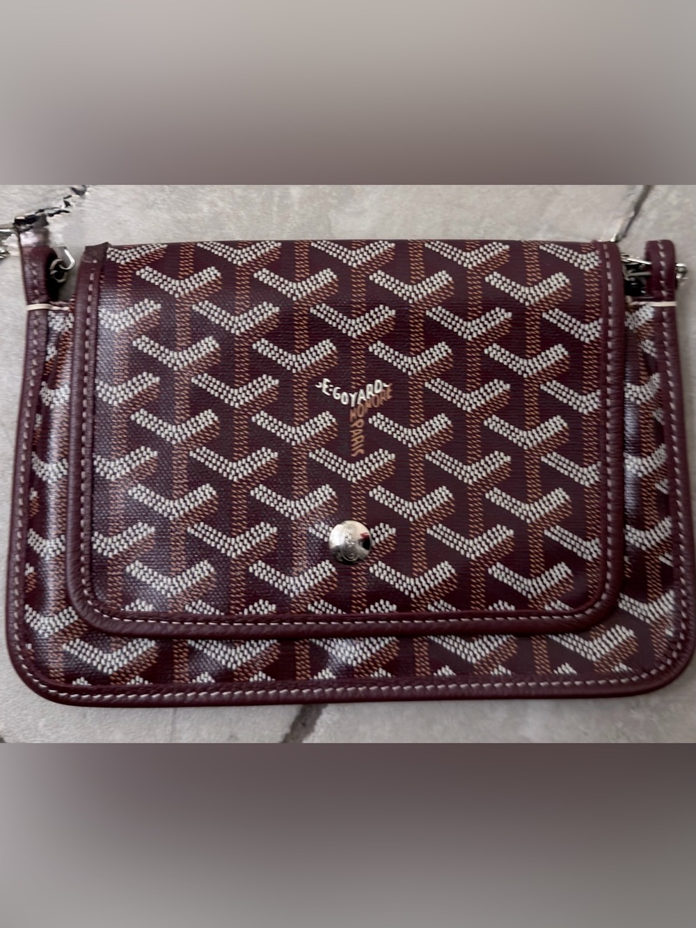 Goyard Burgundy Plumet Pouch Wallet
